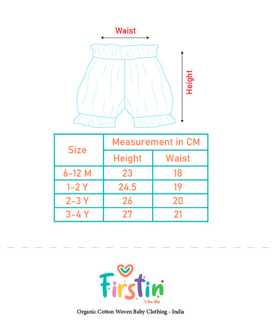FIRSTIN Muslin Bubble Crinkle Bloomers - Crayola