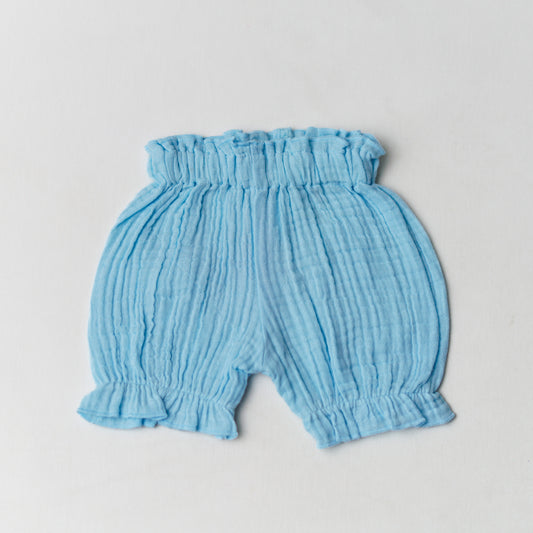 Muslin Bubble Crinkle Bloomers - Aqua