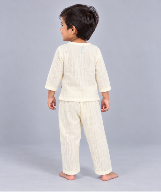 Muslin Bubble Crinkle Pyjamas Set (FO) - Cosmic