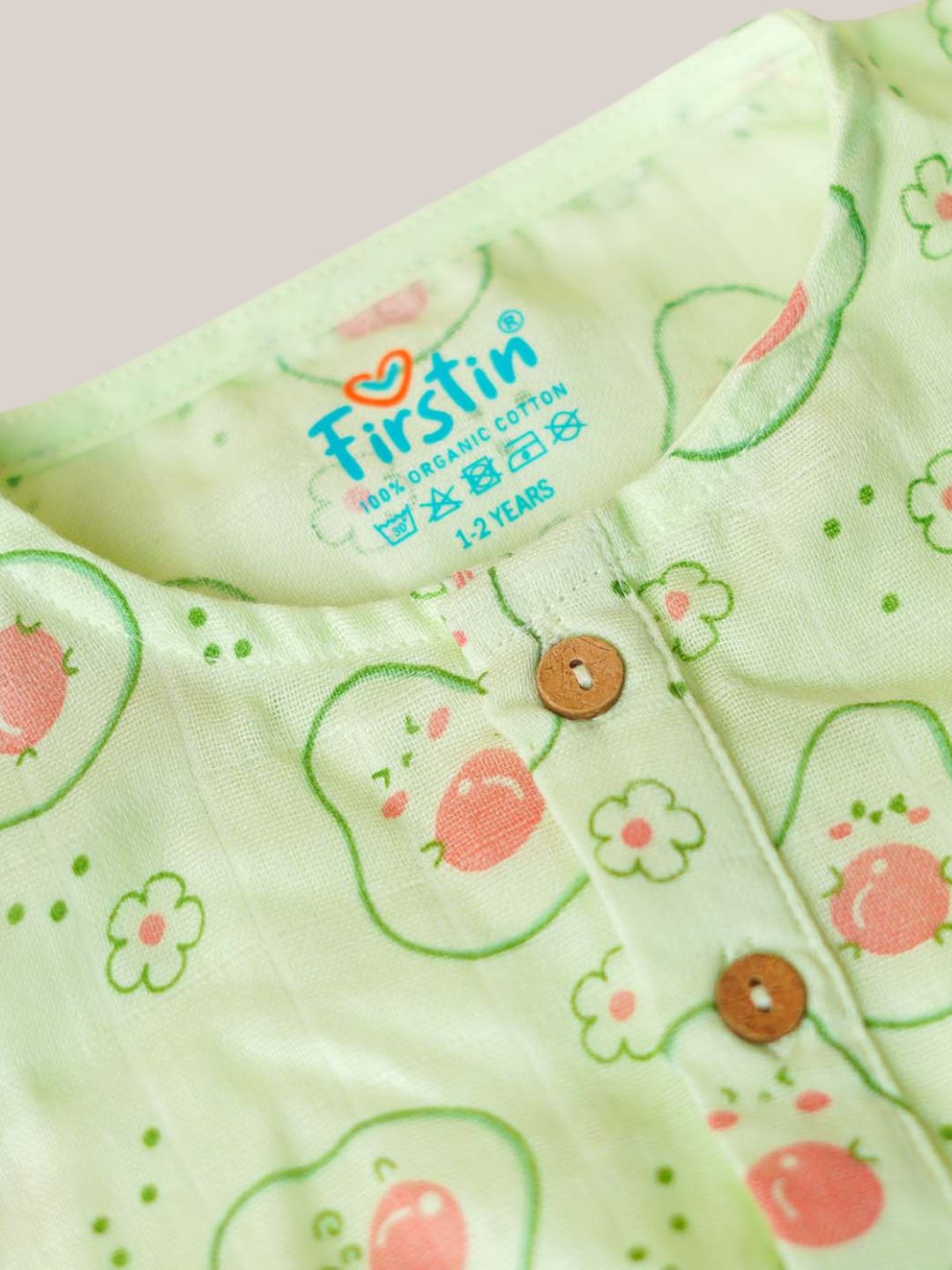Muslin Pyjamas Set - Fluo Green Avocado