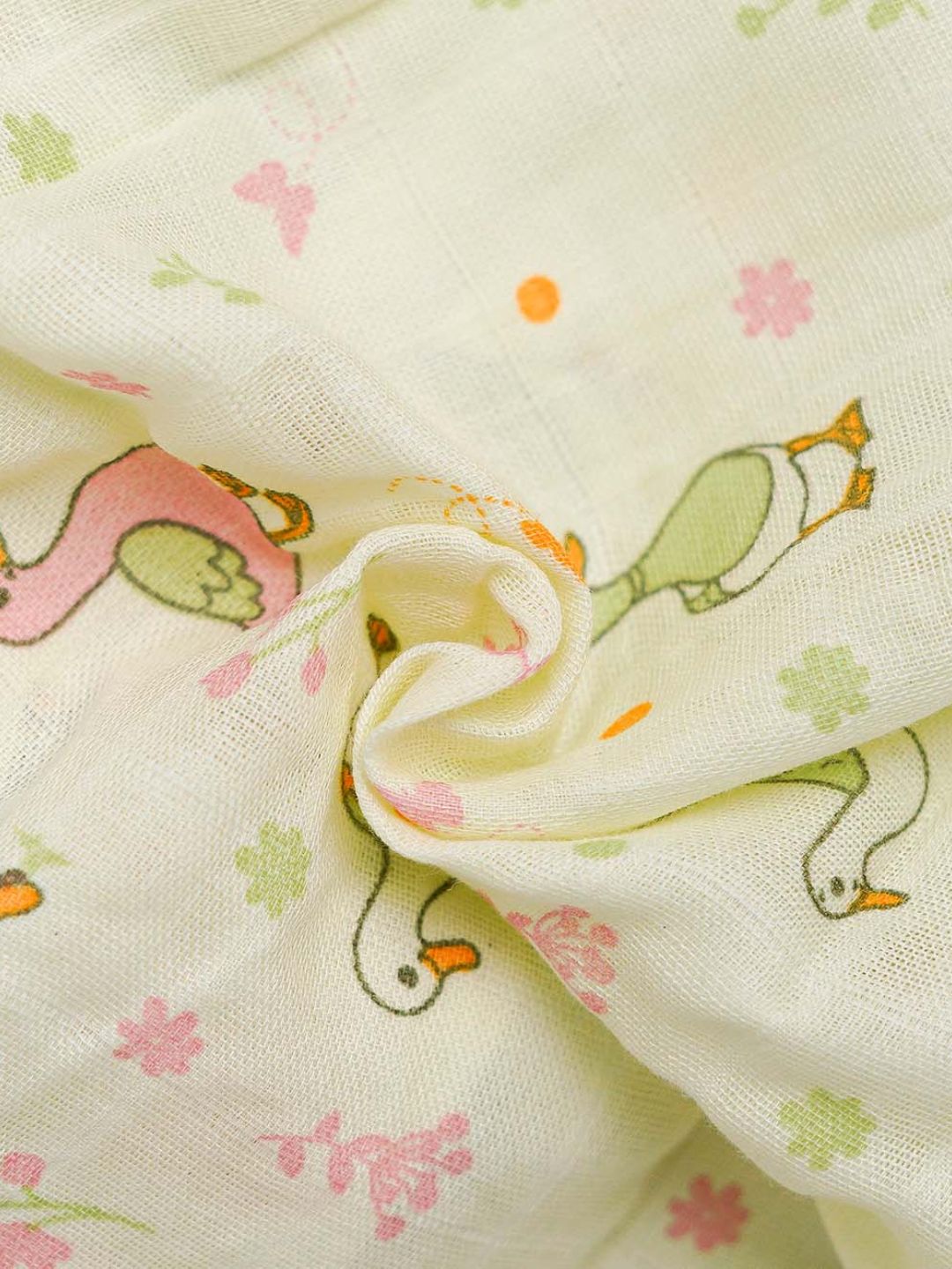 Muslin Night Suit - Lime Cream Runner Duck
