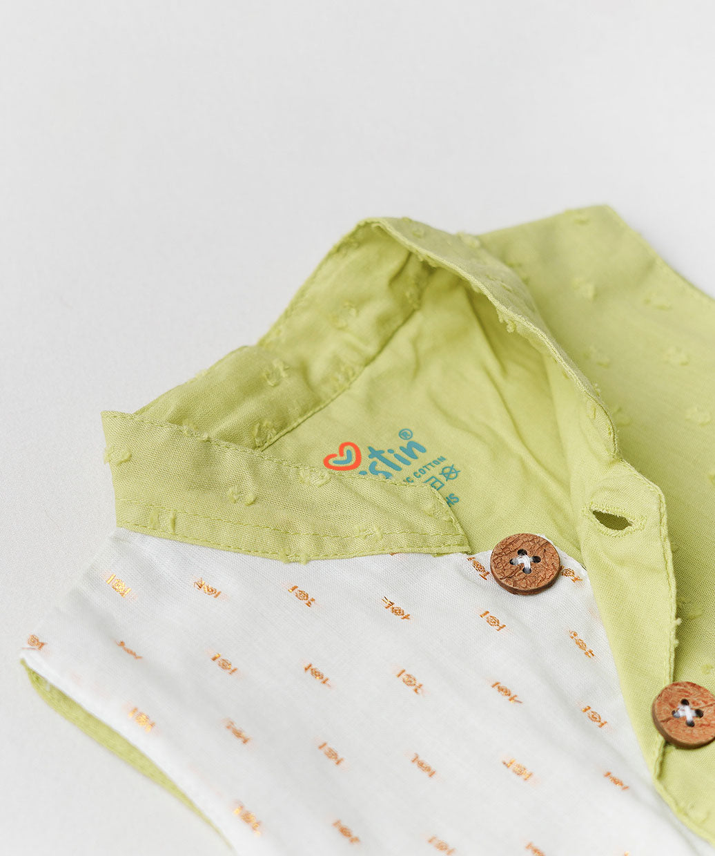 Lurex Dobby Waist Coat-Dhoti Pant - Palm Green