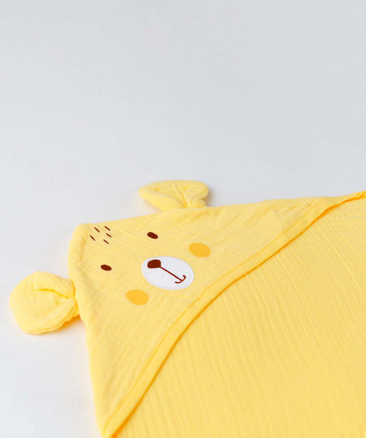 Muslin Bubble Crinkle Hooded Blanket - Crayola (Puppy)