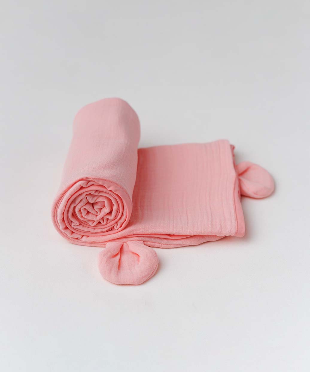 Muslin Bubble Crinkle Hooded Blanket - Flamingo Pink (Puppy)