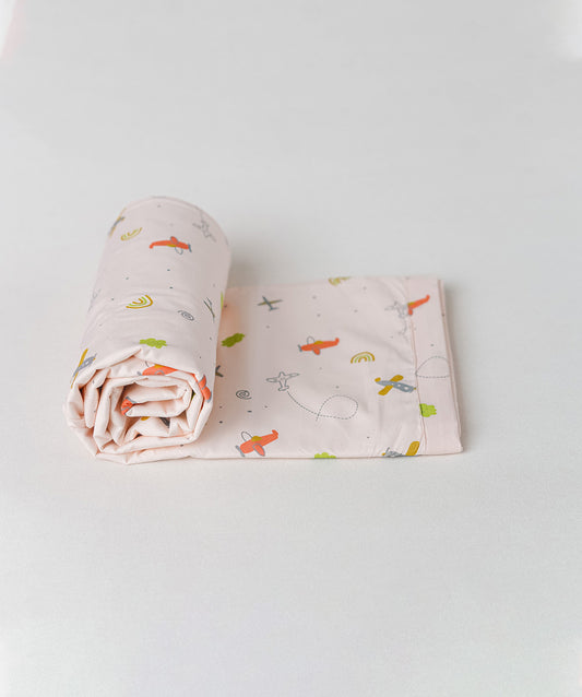 Poplin Cotton Dohar (Premium Bed Protector) - Salsa Rose Airjet