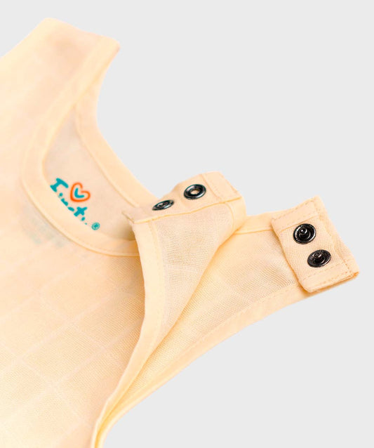 FIRSTIN Muslin Frock (Duo) Panty Combo - Apricot Sherbet