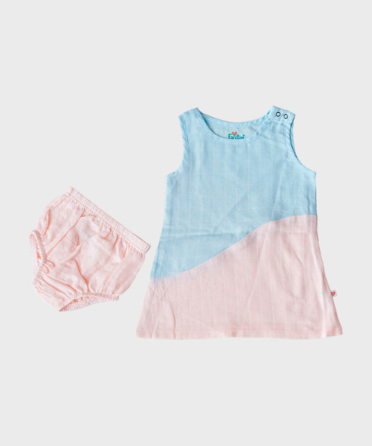Muslin Frock (Duo) Panty Combo - Salsa Rose