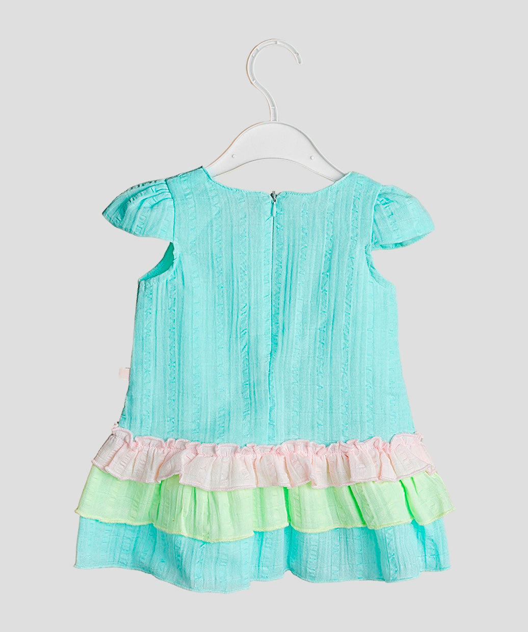 Seer Sucker Muslin Fusion Frock - Mint