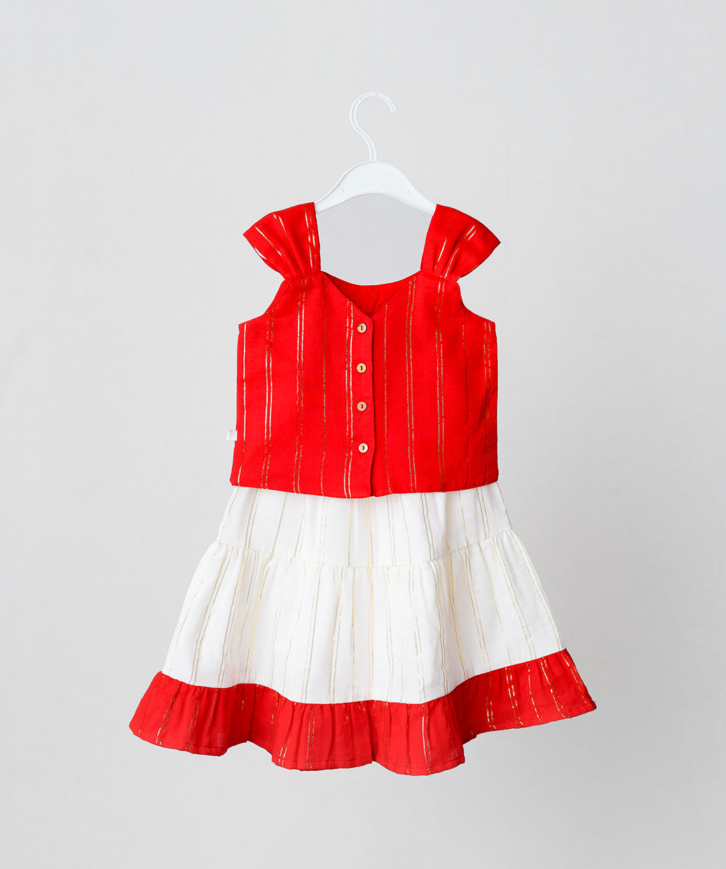 Ira Top With Skirt (Sleeveless) - Carmine