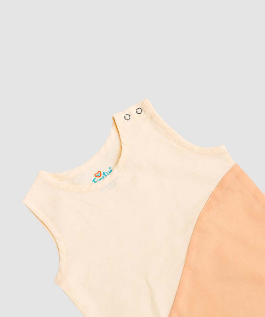 Organic Cotton Duo Jabla-Shorts Set Sleeveless - Vanilla