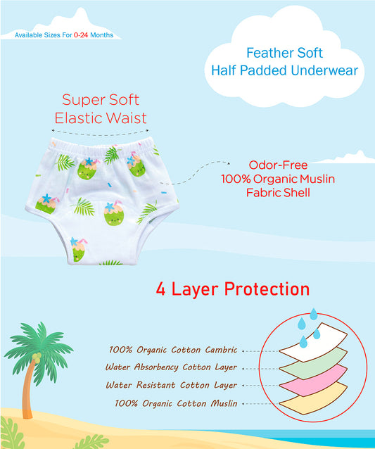Muslin ULTRA Padded Underwear 6 Pc Pack Combo 4