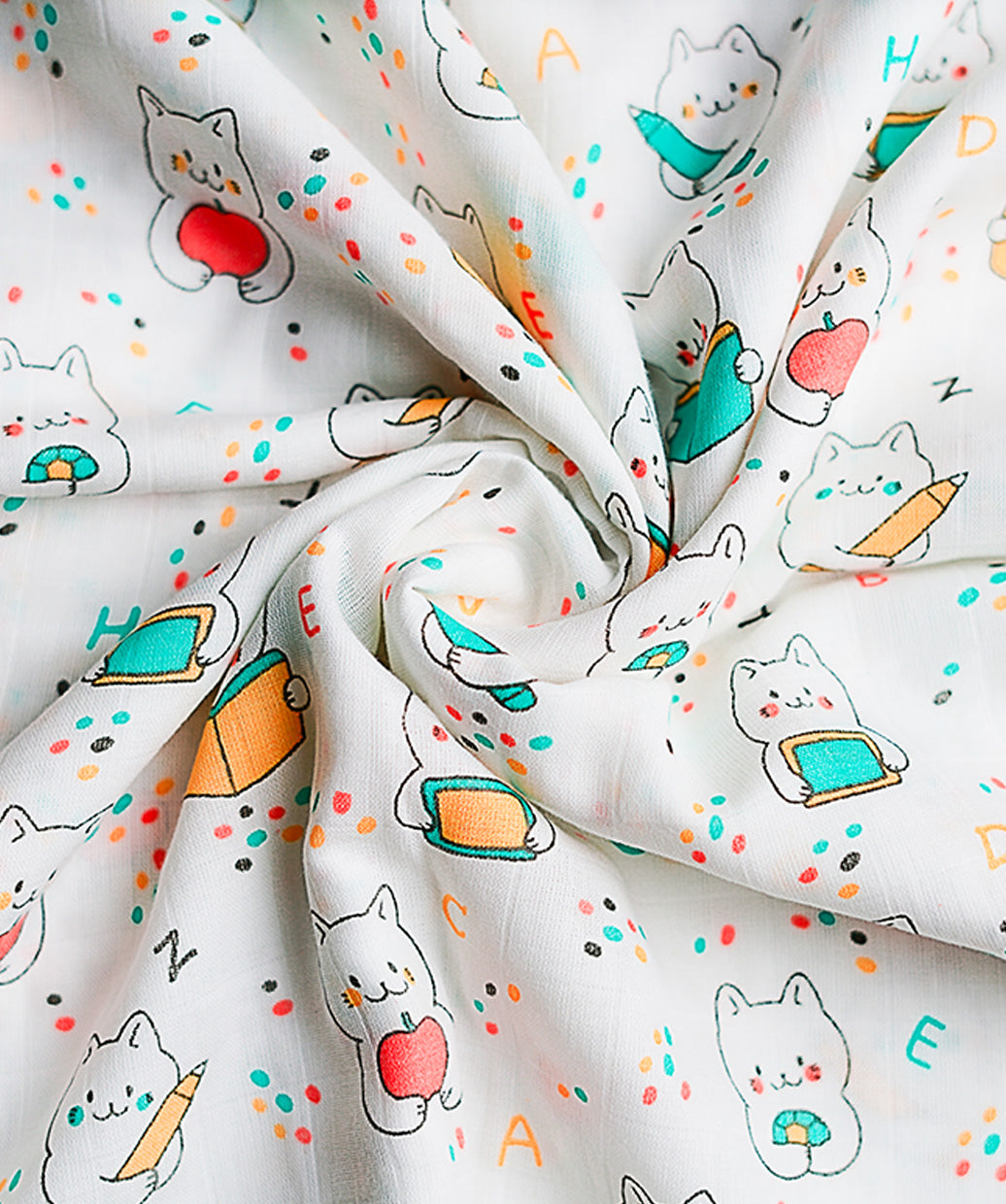 Muslin Swaddle kitty Cat 120X120Cm