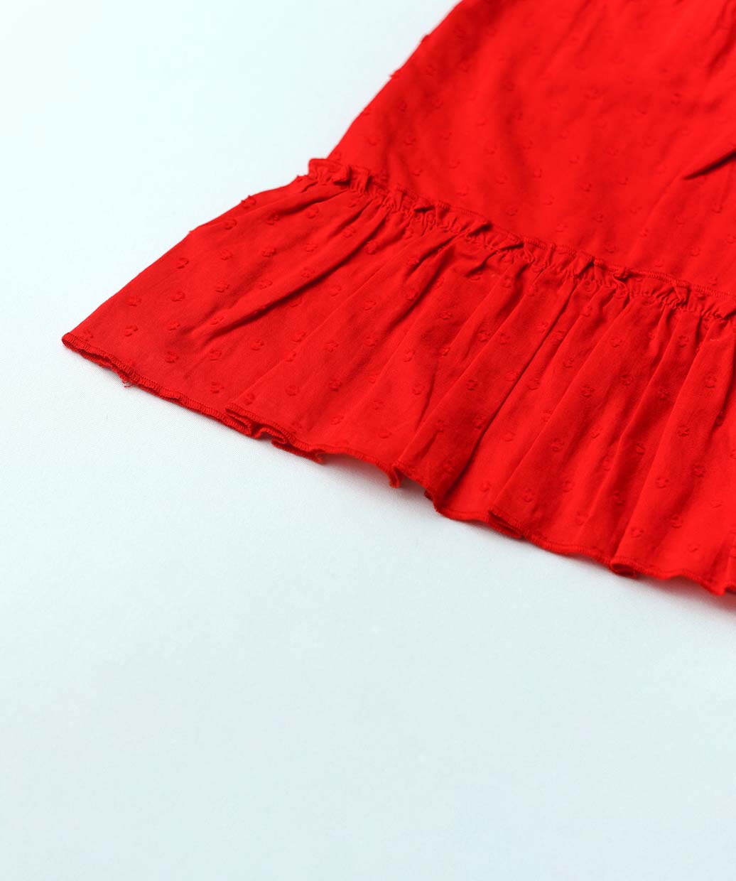Swiss Dobby Frock (Tunic) - Carmine