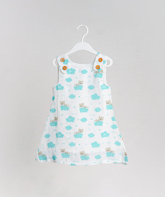 Muslin Tent Frock - Blue Cloud
