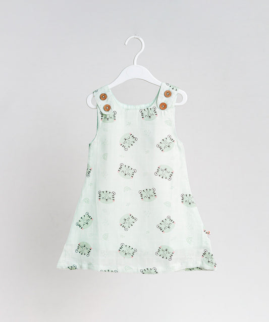 Muslin Tent Frock - Frost Tiger Rainbow