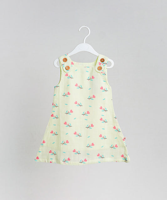 Muslin Tent Frock - Lime Cream Anthurium
