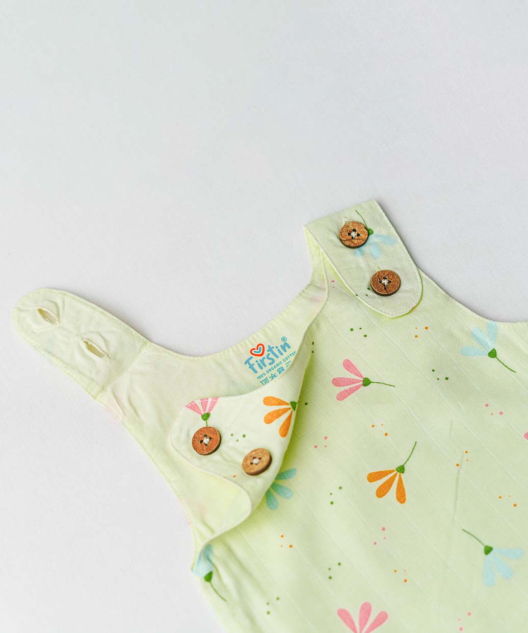 Muslin Tent Frock - Lime Cream Bloom