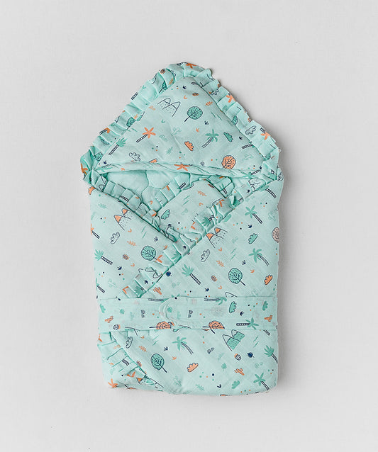 Muslin Mint Cliff Baby Wrap Bed