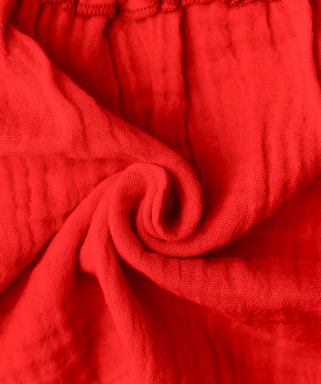 Muslin Bubble Crinkle Grace Frock - Carmine