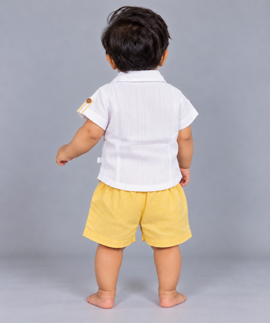 Muslin Lycra Pocket Prince - Canary Yellow
