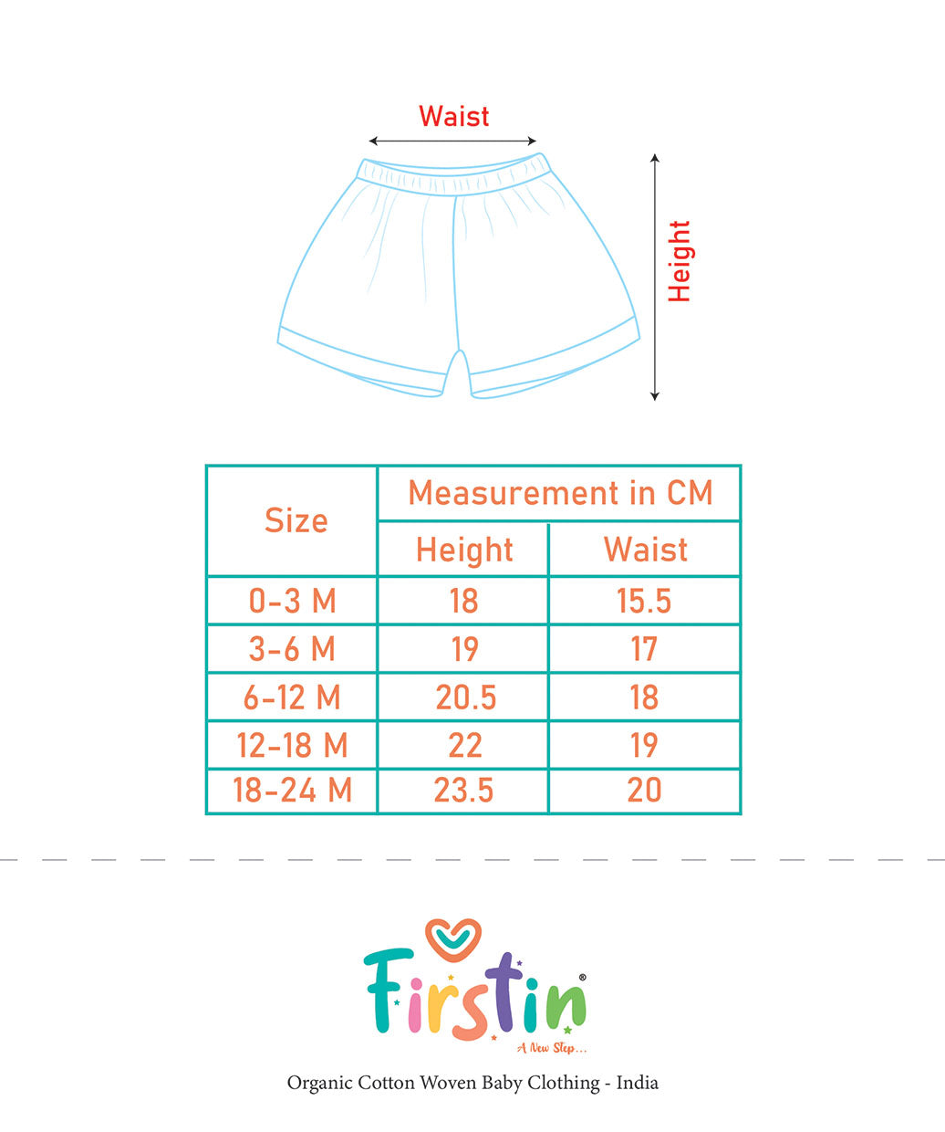 FIRSTIN Blue Fir Tree White Base Muslin Jabla Shorts Set Half Sleeve