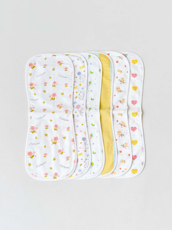 FIRSTIN Muslin Burp Cloth (Three Layers) Assorted (Any 3 prints) 3 Pcs Pack Combo