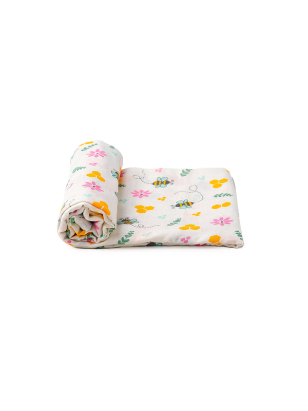 FIRSTIN Bamboo Swaddle 120X120CM - Beehive