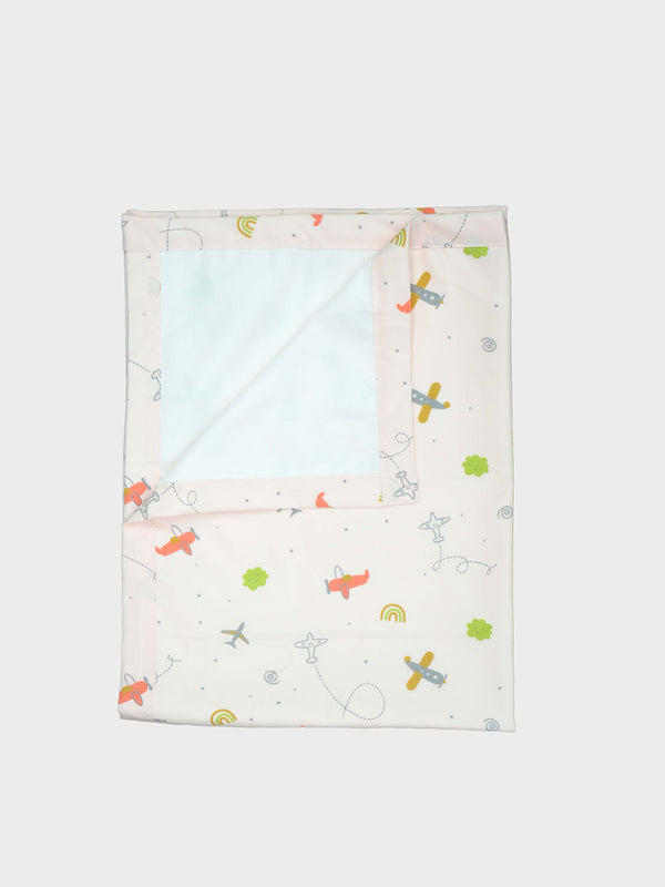 FIRSTIN Poplin Dohar (Mattress Protector/Receiving Sheet) - Salsa Rose Airjet