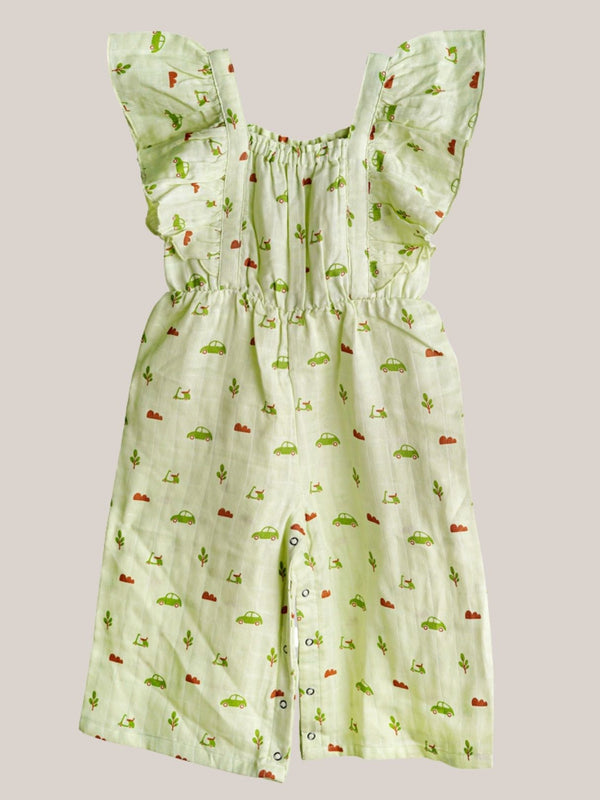 FIRSTIN Muslin Palazzo (Bottom Snap Button) - Aloe Wash Vespa