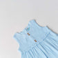 Muslin Bubble Crinkle Grace Frock - Aqua