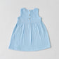 Muslin Bubble Crinkle Grace Frock - Aqua