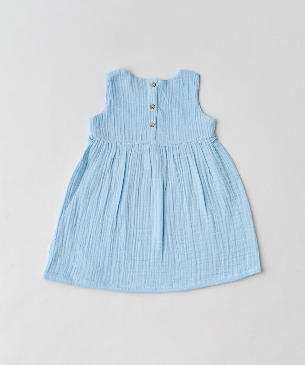 Muslin Bubble Crinkle Grace Frock - Aqua