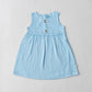 Muslin Bubble Crinkle Grace Frock - Aqua