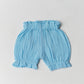 FIRSTIN Muslin Bubble Crinkle Bloomers - Aqua
