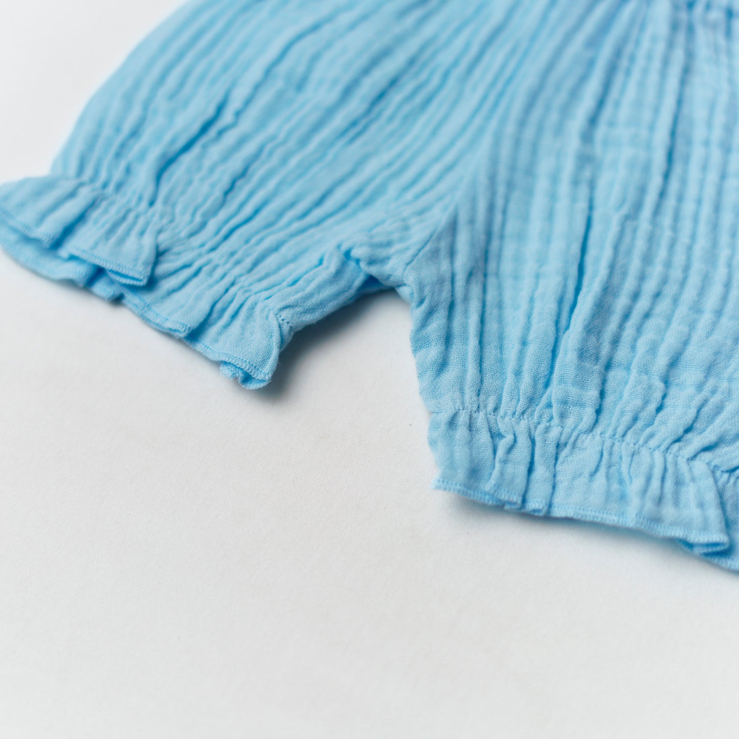FIRSTIN Muslin Bubble Crinkle Bloomers - Aqua