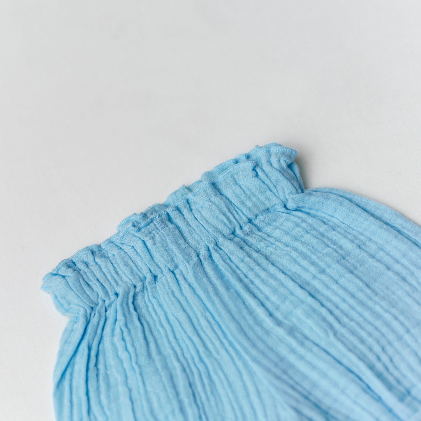 FIRSTIN Muslin Bubble Crinkle Bloomers - Aqua