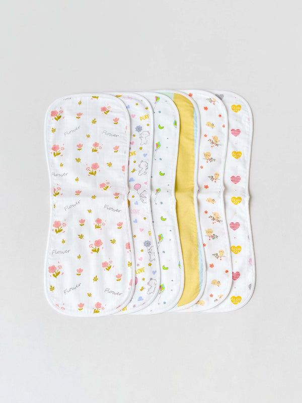 FIRSTIN Muslin Burp Cloth (Three Layers) Assorted (Any 2 prints) 2 Pcs Pack Combo
