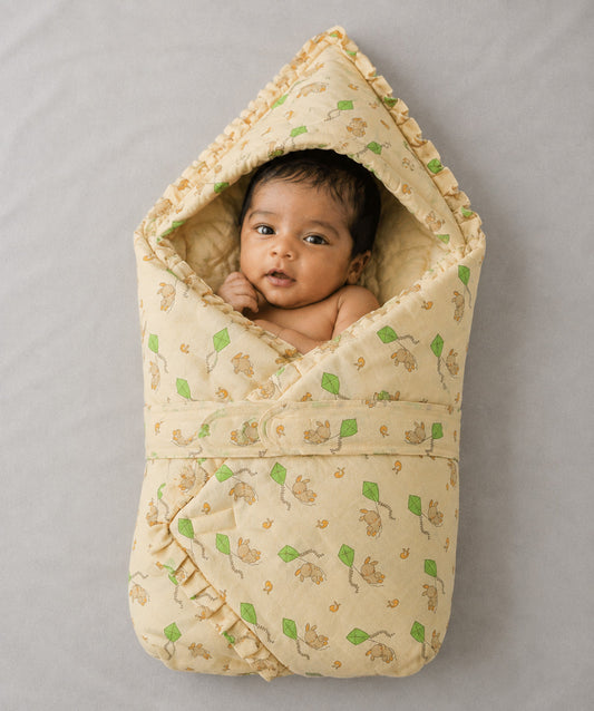 Muslin Vanilla Bunny Kite Baby Wrap Bed