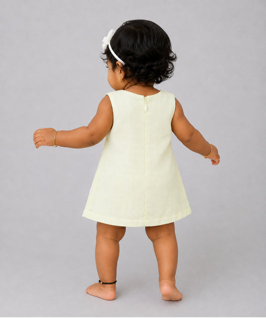 Muslin Boho Frock - Lime Cream Anthurium