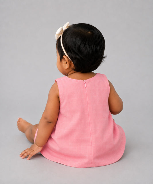 Muslin Boho Frock - Melon Pink Maple