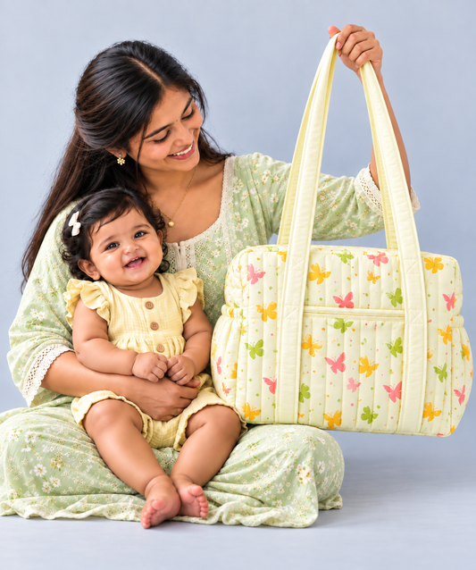 Muslin Diaper Bag Aloe Wash Butterfly