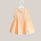 Swiss Dobby Sleeveless Casual Frock - Apricot Sherbet