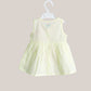 Swiss Dobby Sleeveless Casual Frock - Lime Cream