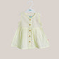 Swiss Dobby Sleeveless Casual Frock - Lime Cream