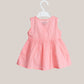 Swiss Dobby Sleeveless Casual Frock - Melon Pink
