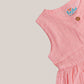 Swiss Dobby Sleeveless Casual Frock - Melon Pink