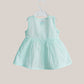 Swiss Dobby Sleeveless Casual Frock - Mint