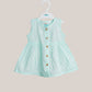 Swiss Dobby Sleeveless Casual Frock - Mint