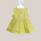 Swiss Dobby Sleeveless Casual Frock - Palm Green
