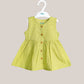 Swiss Dobby Sleeveless Casual Frock - Palm Green